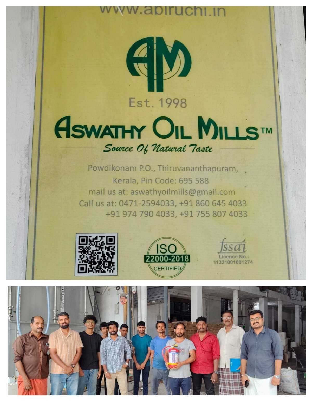 Aswathy Oil Mills fire safety installation